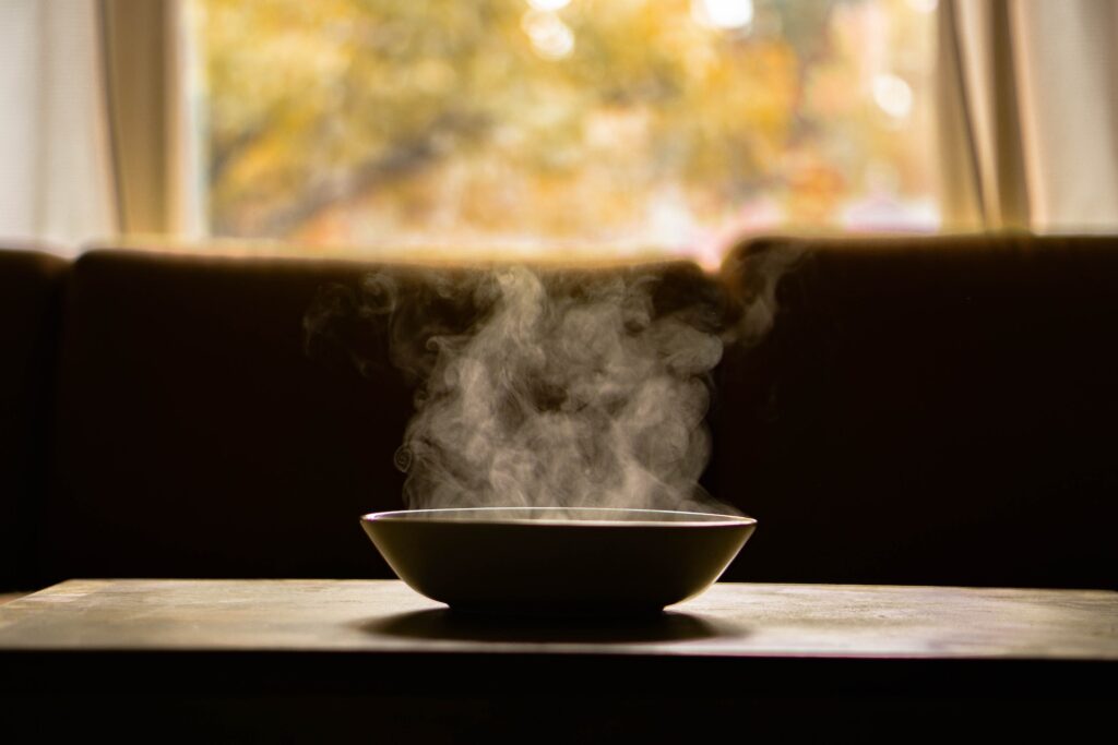 Steam boil water